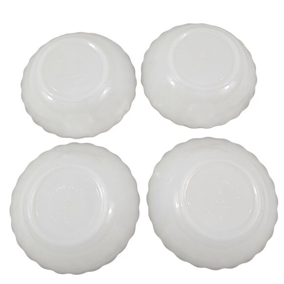 Anchor Hocking Fire King Milk Glass Custard Dessert Appetizer Bowls – Set of 4 - Picture 3 of 16